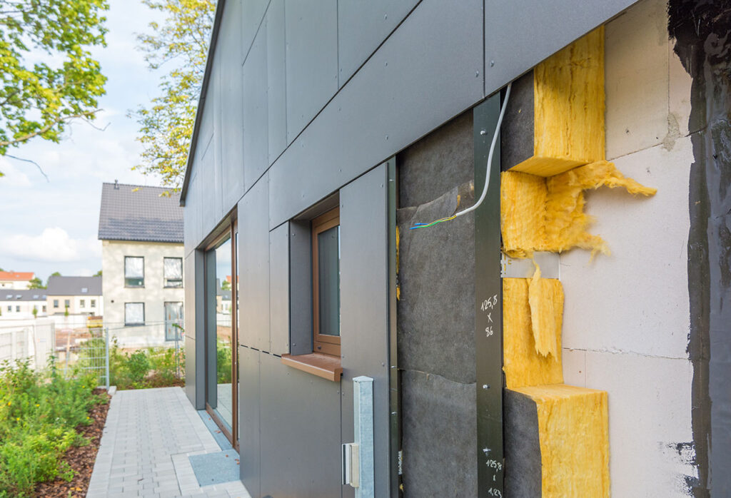 Isolation des murs d'une maison