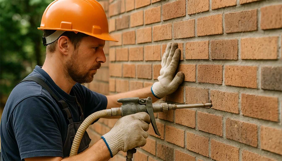 Isolation des murs creux